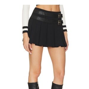 Amanda Uprichard Black Skirt with Over the Knee Boots